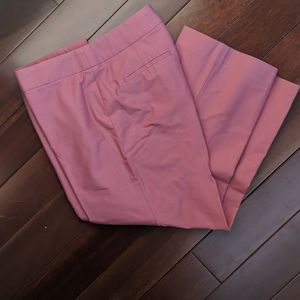 Tahari cotton Lycra dark Salmon pink crop pants Size 4 /6